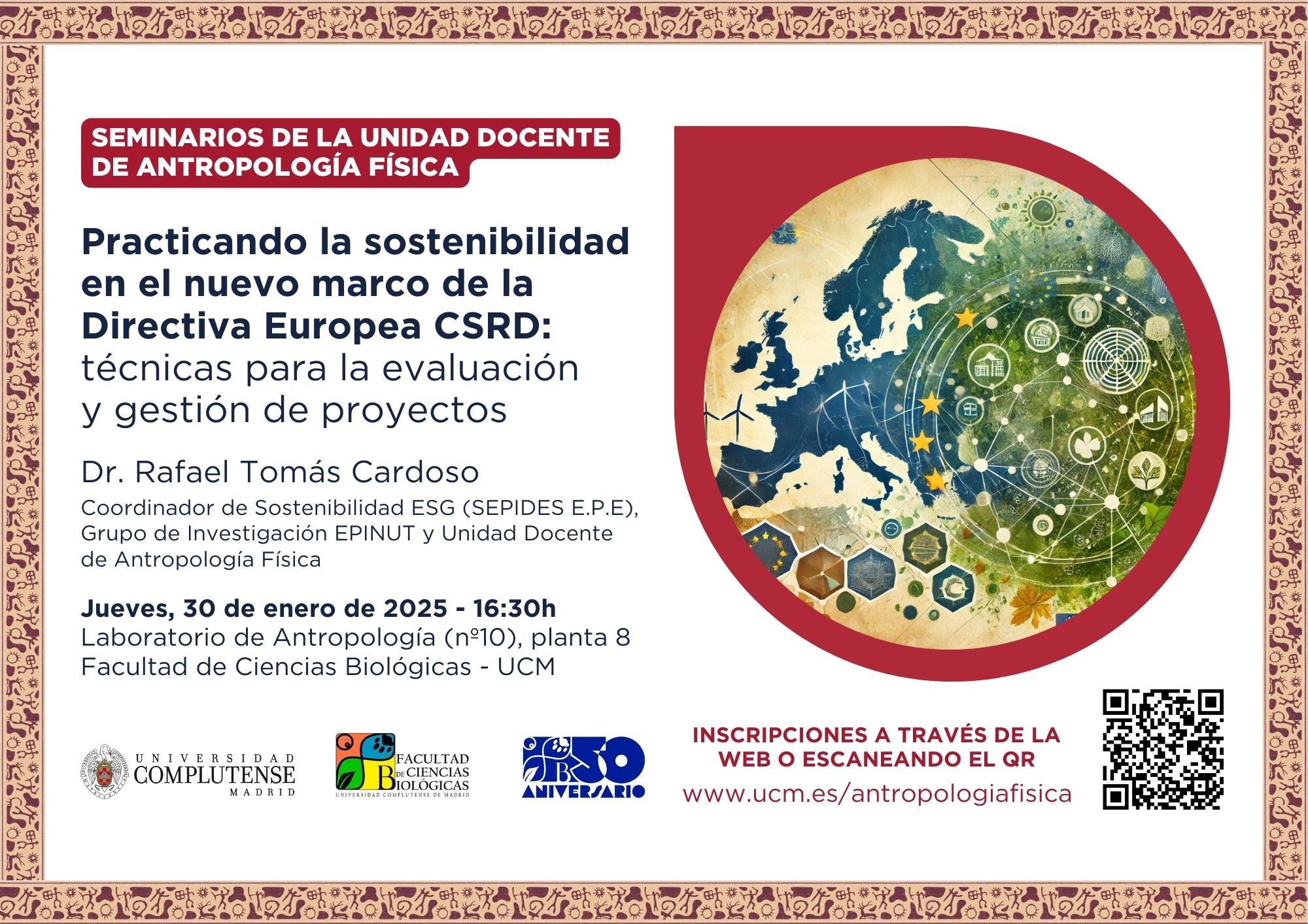 Seminario sobre la gestión de la sostenibilidad empresarial (30 Enero)